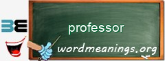 WordMeaning blackboard for professor